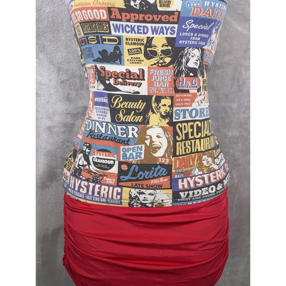 Hysteric Glamour Magazine Collage Tank Top Womens Size Free Multicolor Y2K - Picture 4 of 8